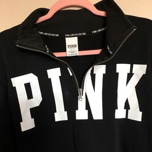 Victoria’s Secrete (Pink) Black Hoodie Quarterzip